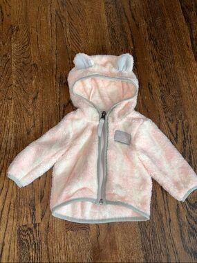 The North Face Plush Baby Jacket with Ear Hood - Soft Pink